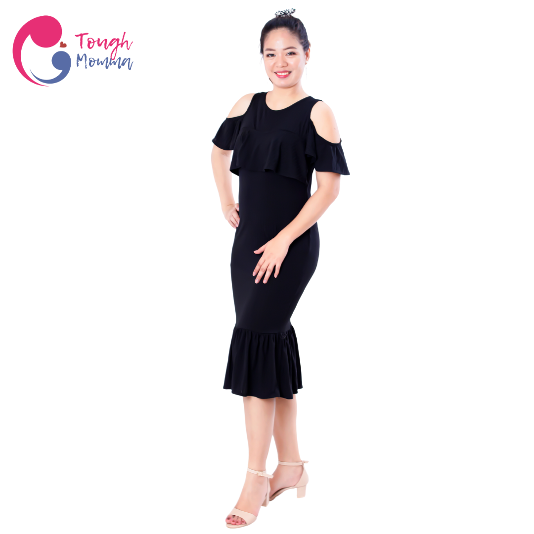 SLIGHTLY DAMAGED/STAINED  ToughMomma Kimberly Maternity/ Nursing Dress (S - L)