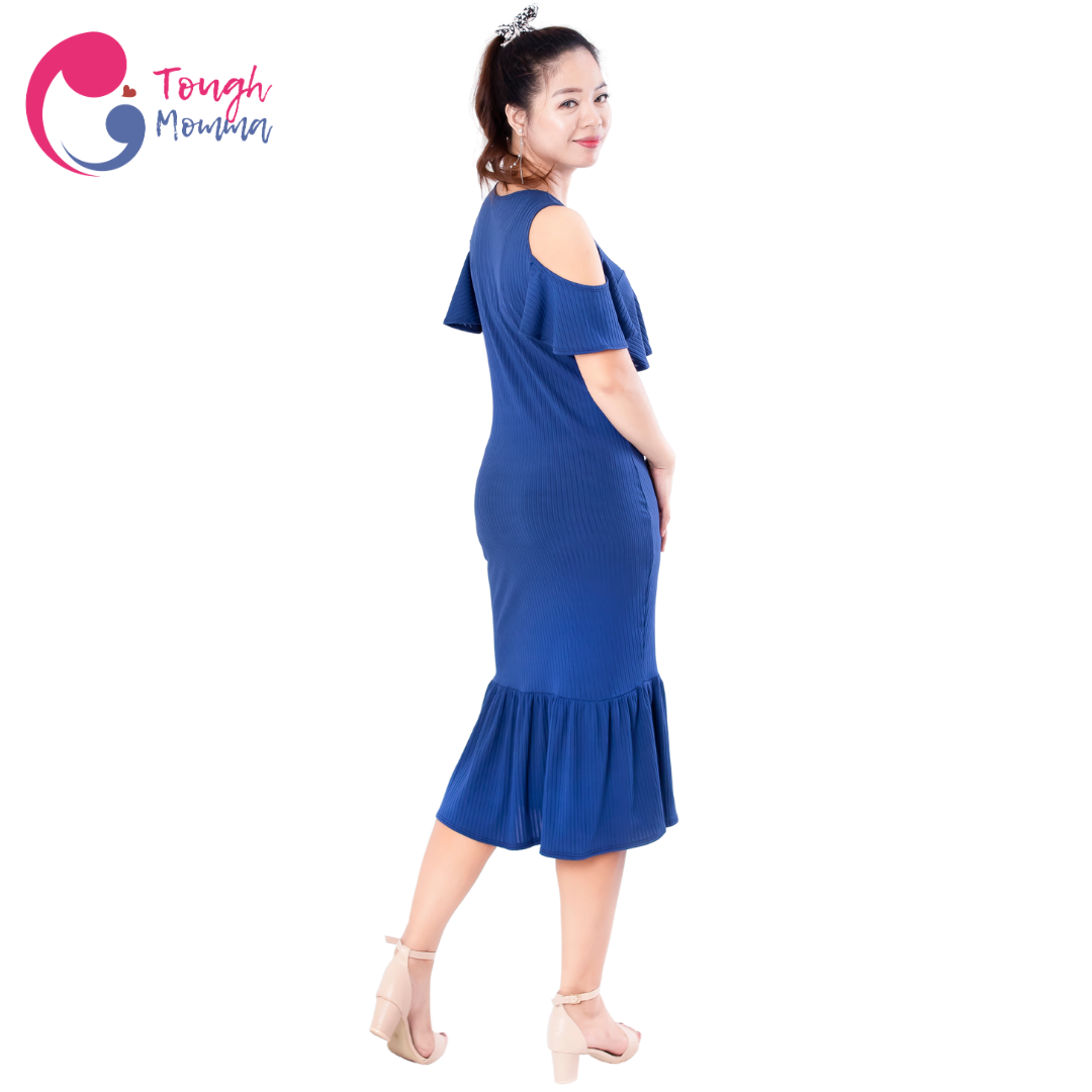 SLIGHTLY DAMAGED/STAINED  ToughMomma Kimberly Maternity/ Nursing Dress (S - L)