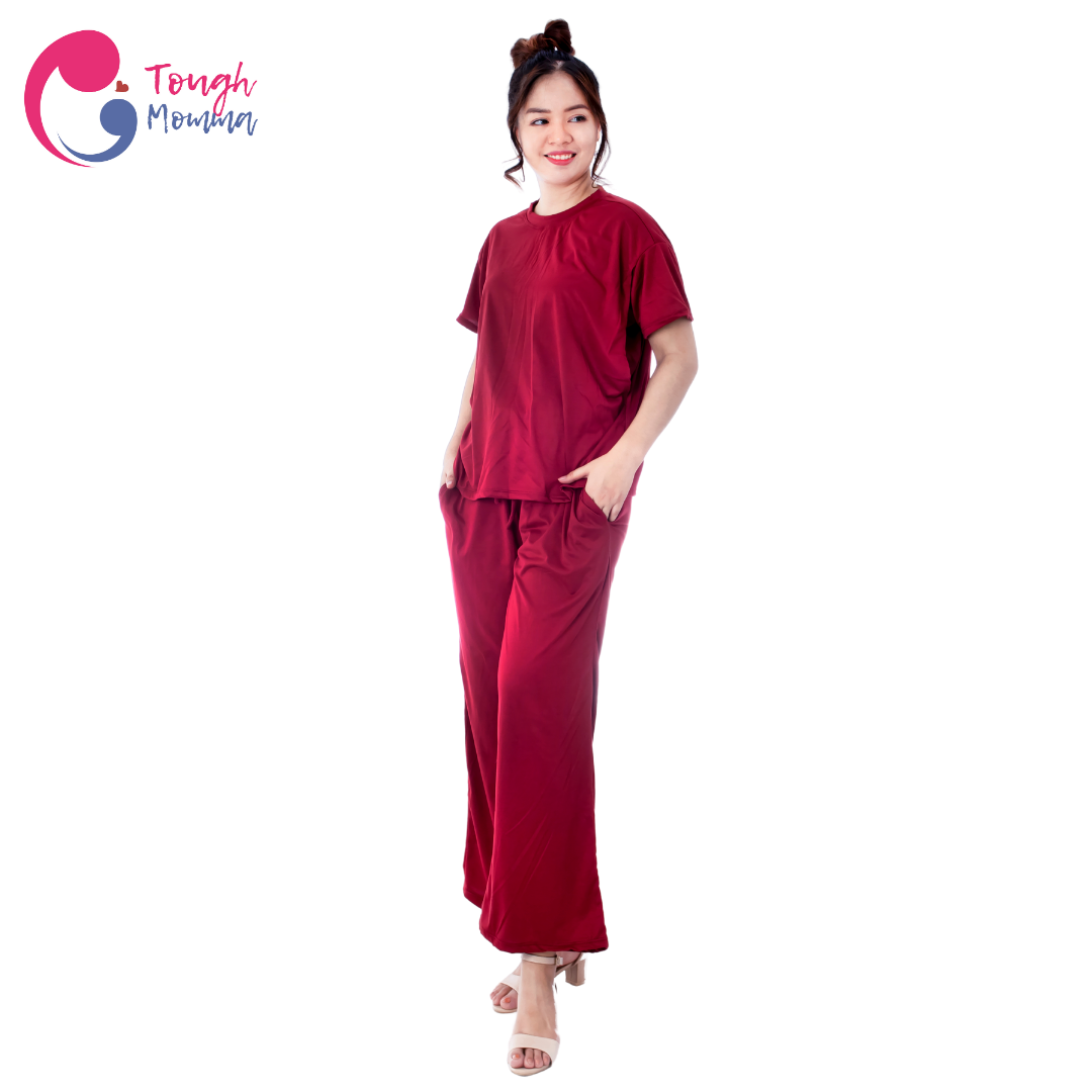 SLIGHTLY DAMAGED/STAINED ToughMomma Vienna Maternity/ Nursing Pajama Set (M- 2XL)