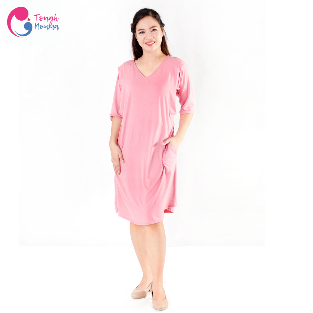 SLIGHLTY DAMAGED ToughMomma Priscilla Maternity Nursing Dress (M - XL)