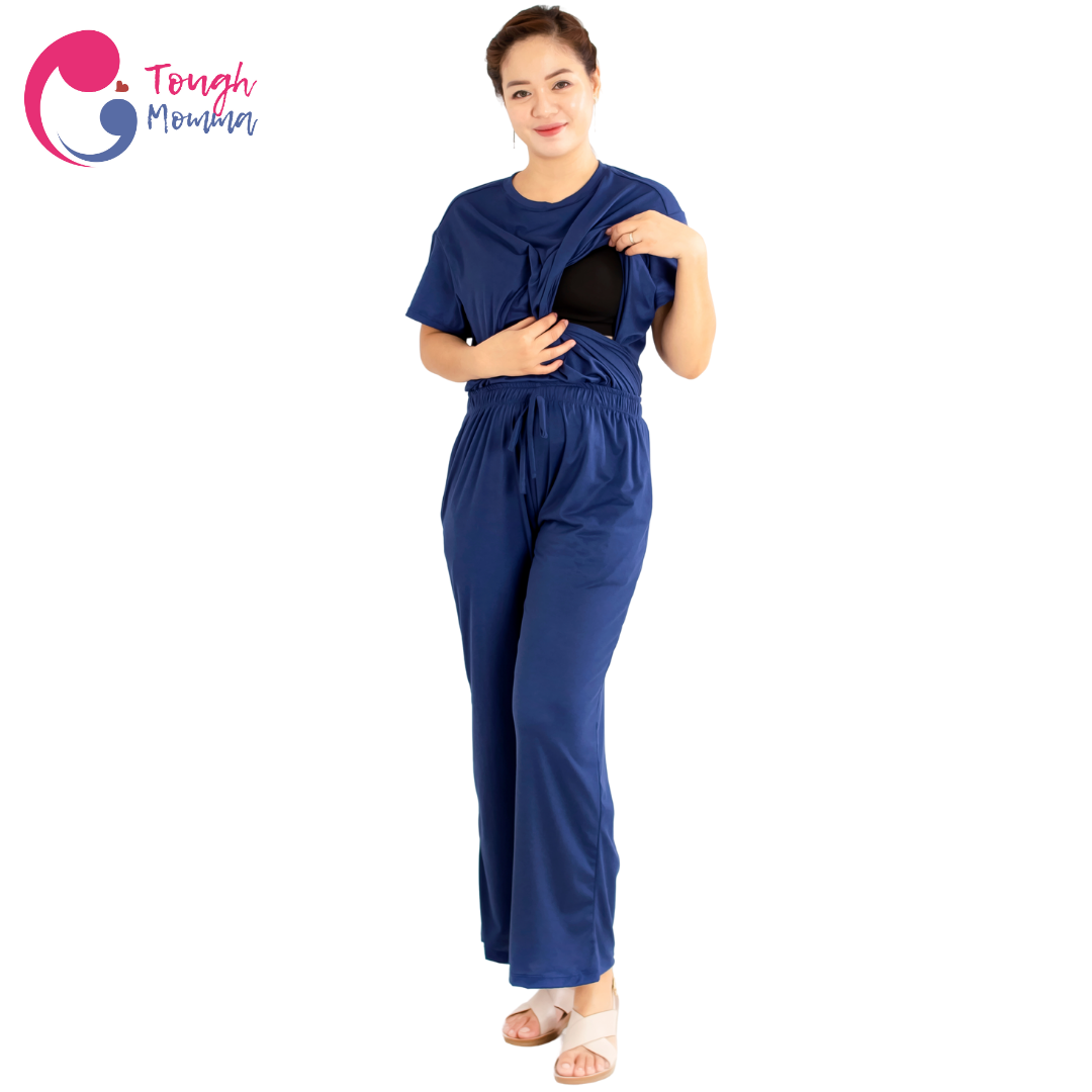 SLIGHTLY DAMAGED/STAINED ToughMomma Vienna Maternity/ Nursing Pajama Set (M- 2XL)