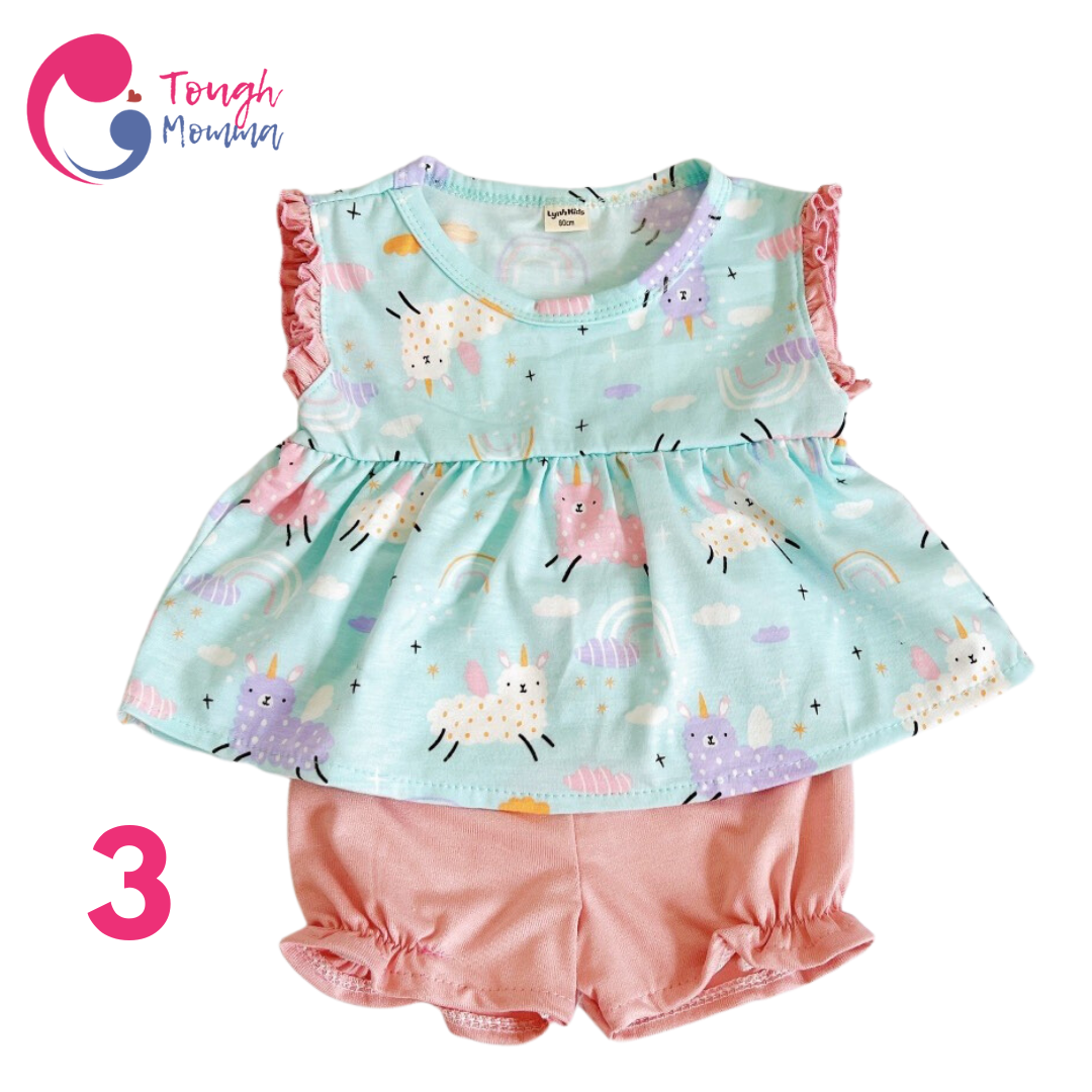 ToughMomma Little Kylie Blouse With Sexy Shorts 0- 5 years old