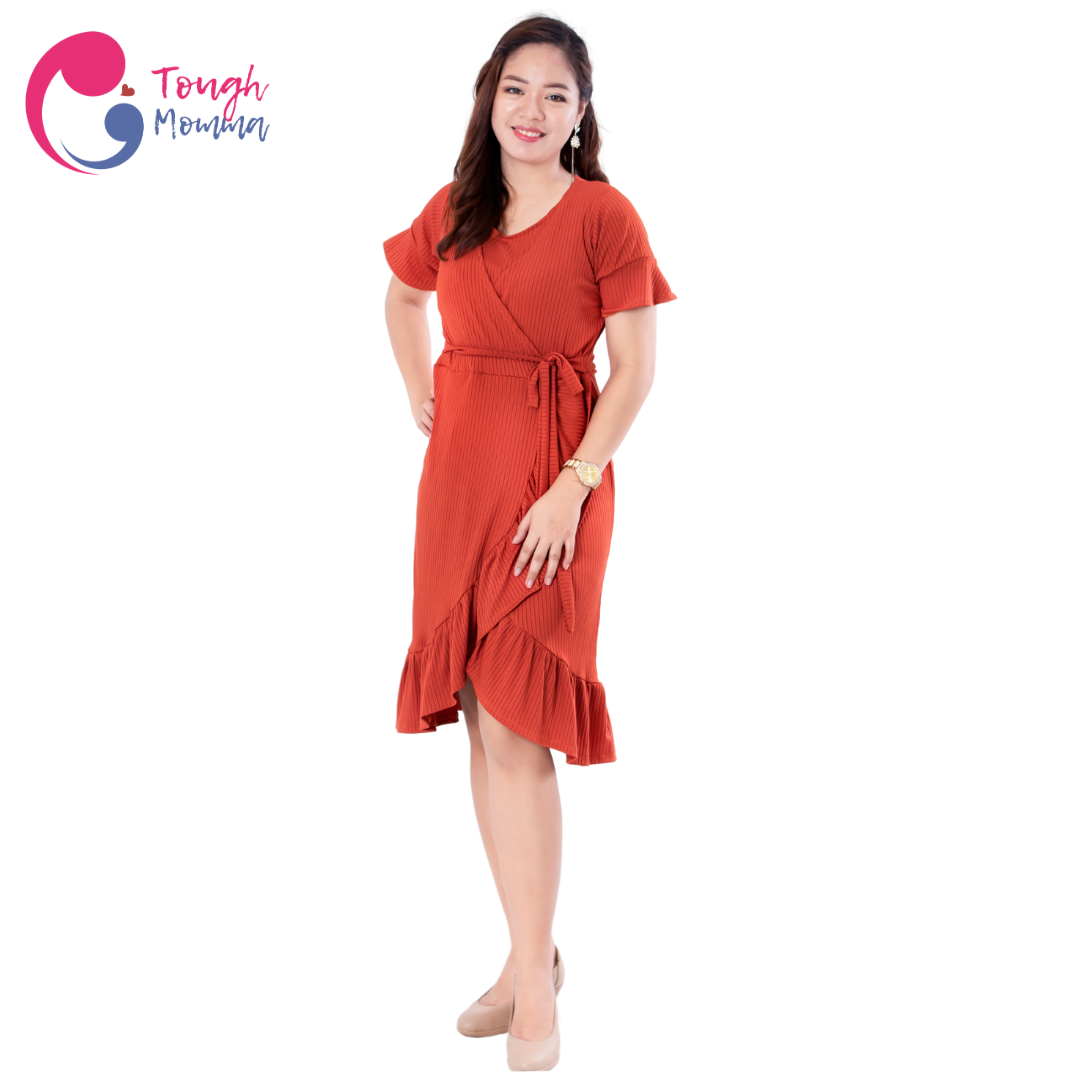 SLIGHTLY DAMAGED ToughMomma Anastazia Maternity/ Nursing Dress (M- XL)