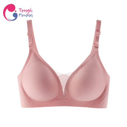 SLIGHTLY DAMAGED/STAINED ToughMomma Fiorella Premium Quality Seamless  Wireless Ice Silk Nursing Bra