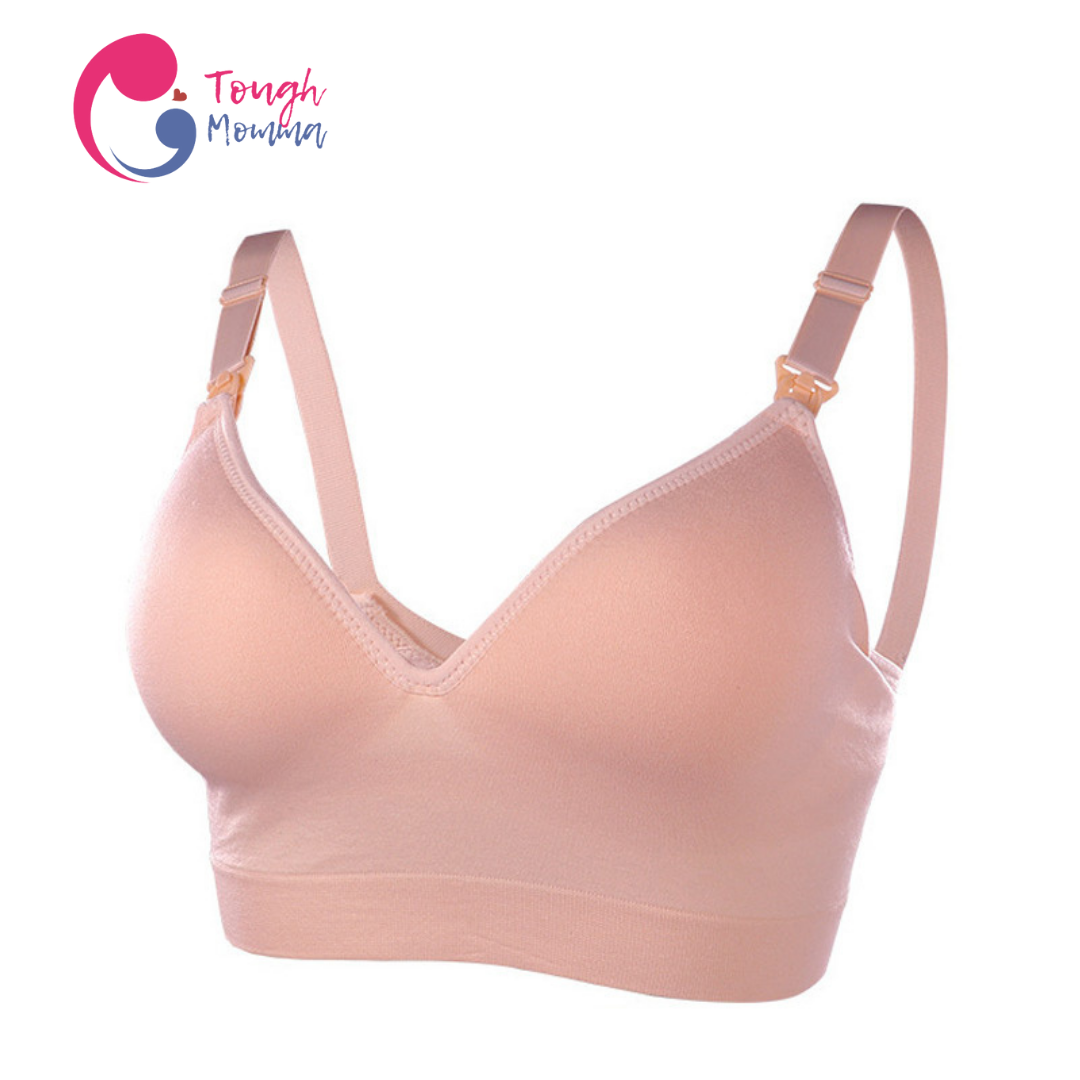 SLIGHTLY DAMAGED/STAINED ToughMomma Deep V Seamless Wireless Nursing Bra