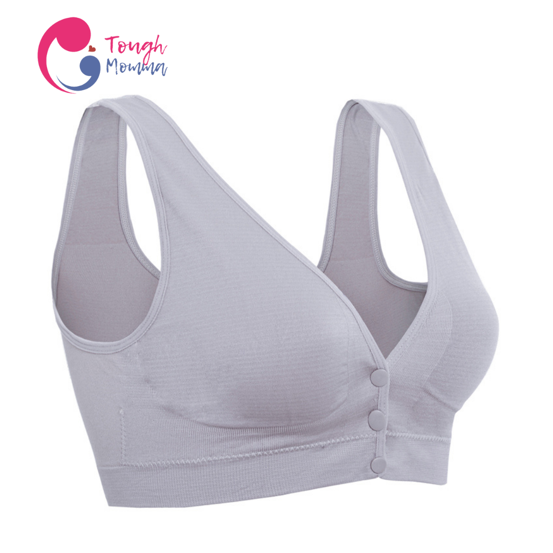 SLIGHTLY DAMAGED/STAINED ToughMomma Front Closure Wirefree Nursing Bra