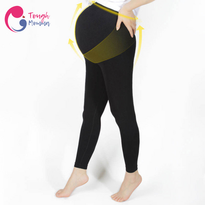 ToughMomma Isla Over The Bump Maternity Compression Leggings With Bump and Back Lift & Support