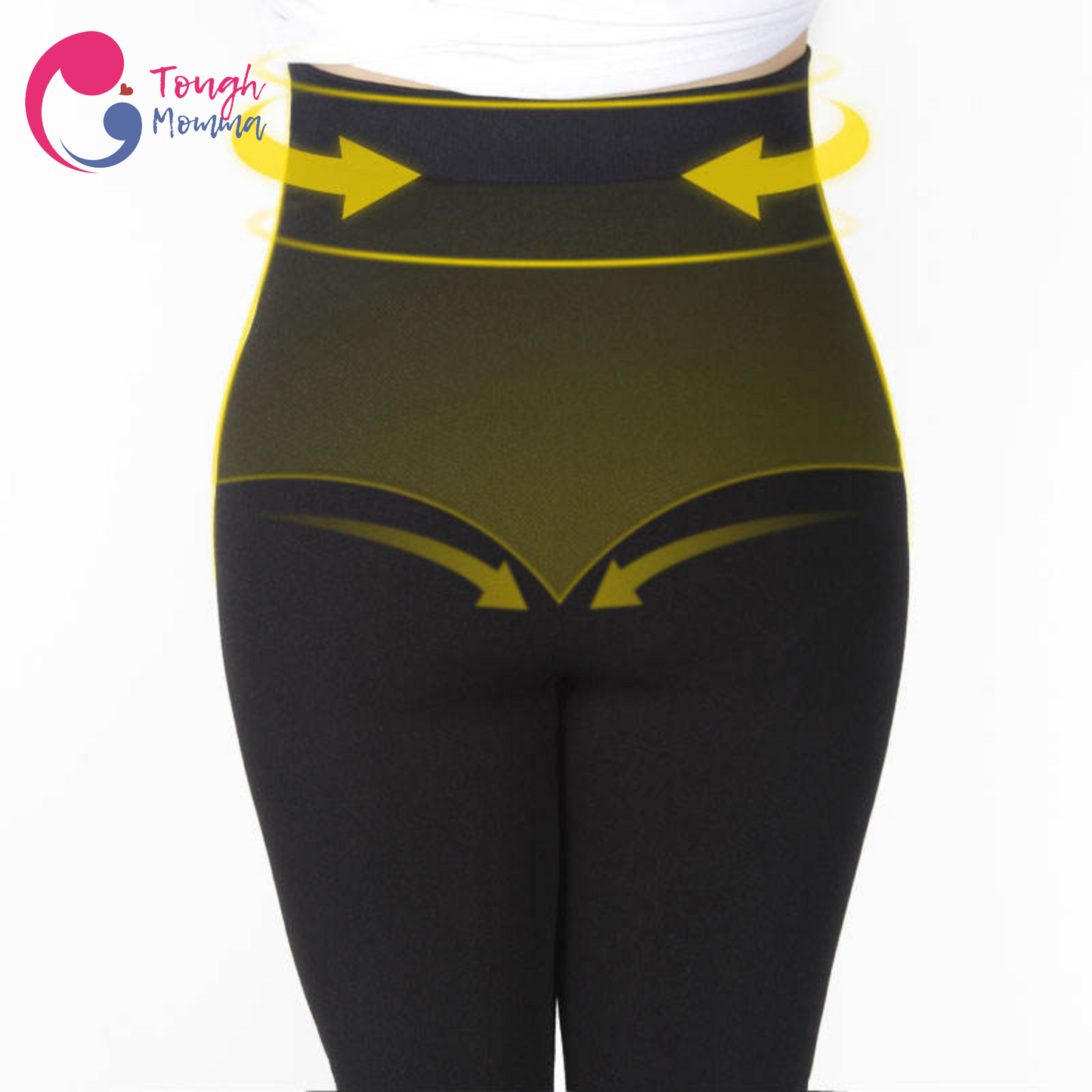 ToughMomma Isla Over The Bump Maternity Compression Leggings With Bump and Back Lift & Support