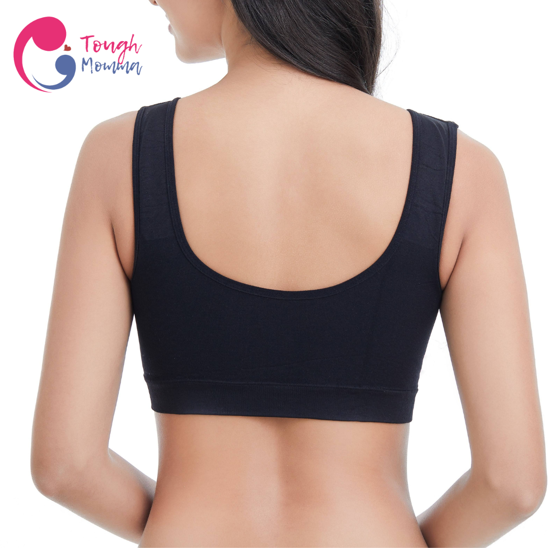 SLIGHTLY DAMAGED/STAINED ToughMomma Front Closure Wirefree Nursing Bra