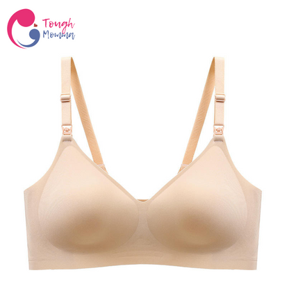 SLIGHTLY DAMAGED/ STAINED ToughMomma Berinice Premium Quality Seamless Wireless Ice Silk Nursing Bra