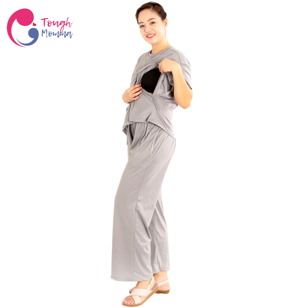 ToughMomma Vienna Maternity Nursing Pajama Set M - 2XL