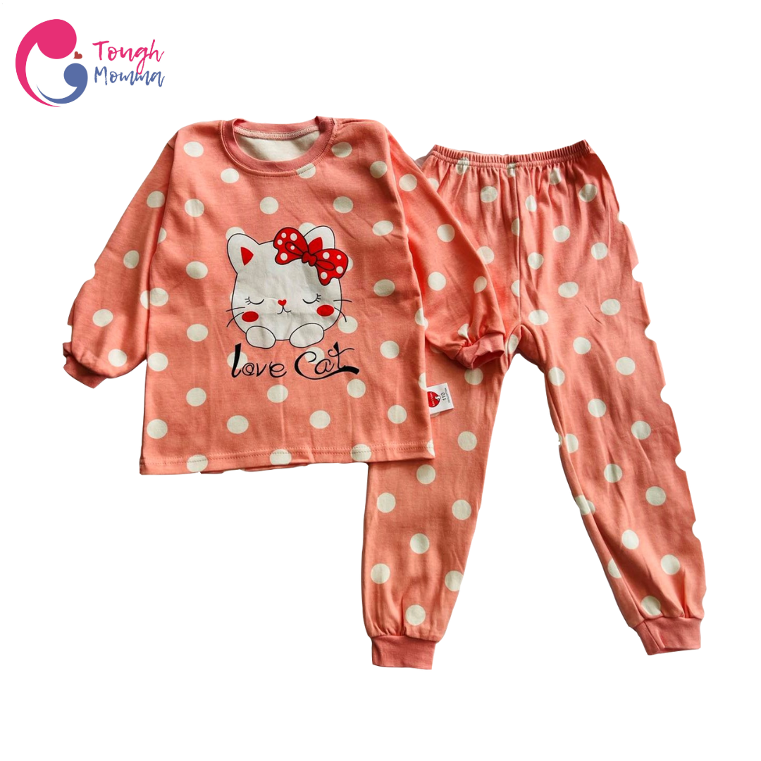 Long Sleeves Pajama for Girls & Boys Age 2-5  years old