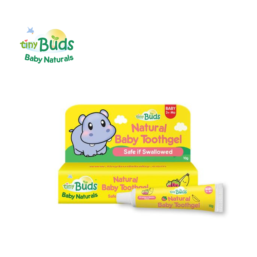 Tiny Buds Baby Naturals Tiny Buds Stage 1 Mini Banana Tooth Gel - Strawberry Banana Flavor 10g