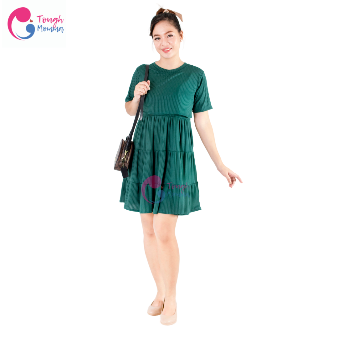 SLIGHTLY DAMAGED ToughMomma Genevieve Nursing Dress (M- XL)