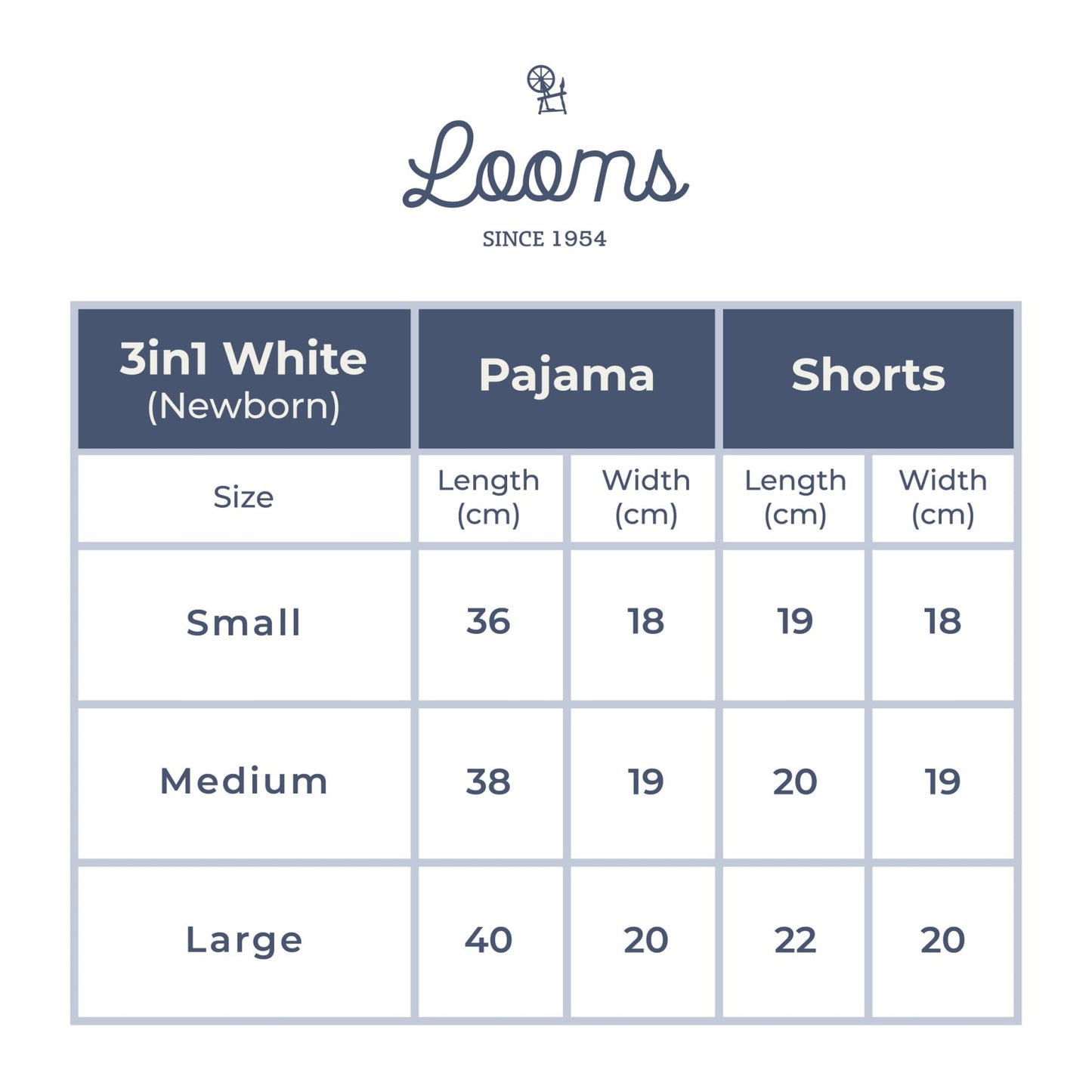 Looms Newborn Baby Size (Large 0-6 months)-  3in1 Basic Plain Pajama- 3 pcs. pack